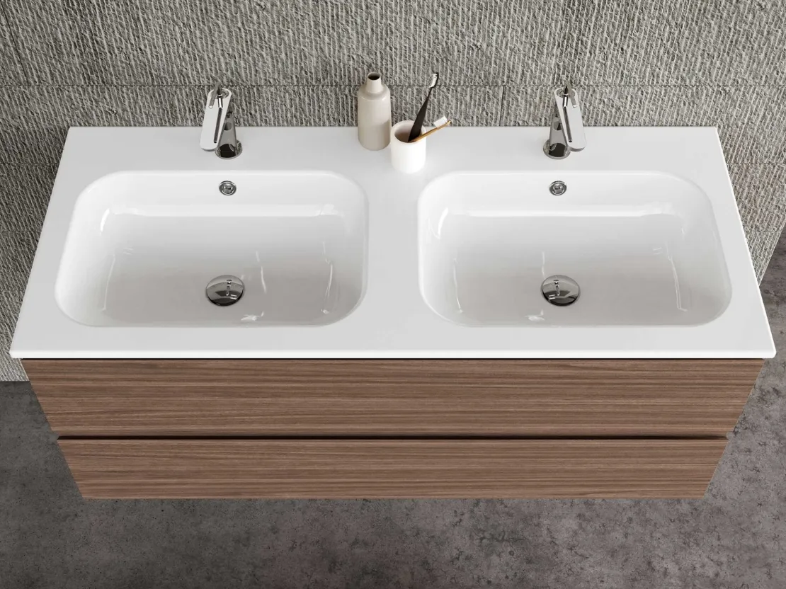 Mobile da Bagno sospeso Block System Syntesi C33 di Baxar