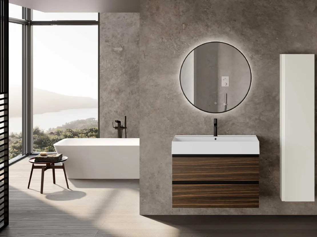 Mobile da Bagno sospeso Block System Tube C27 di Baxar