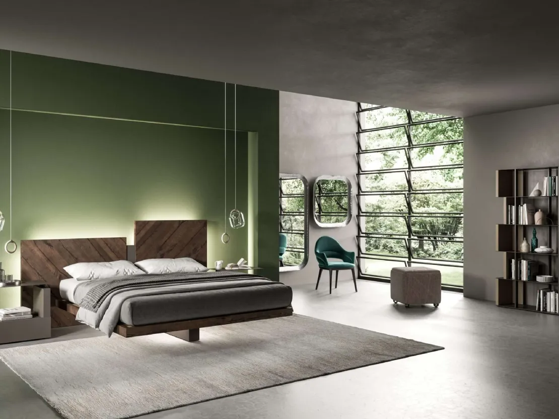Letto con box contenitore Nazarè di Ozzio