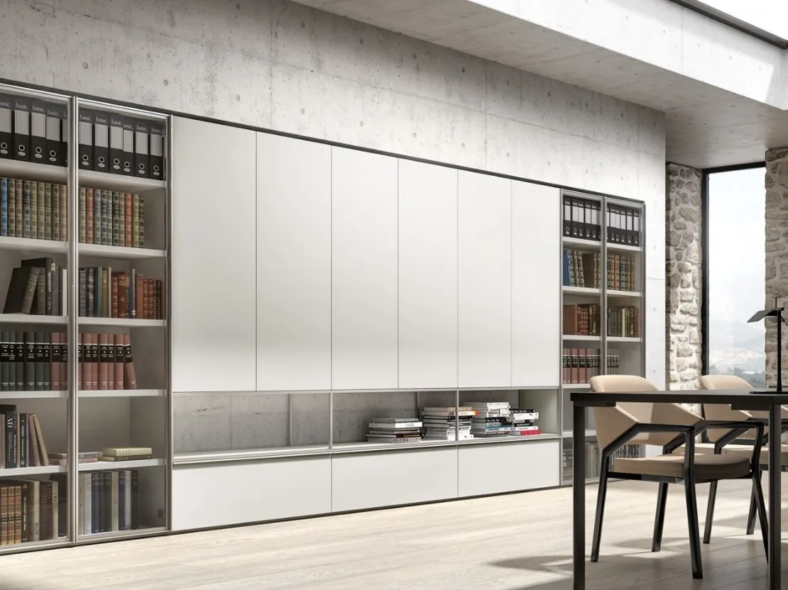 Libreria a muro Opera GD1430 di Abitare Mobilstella