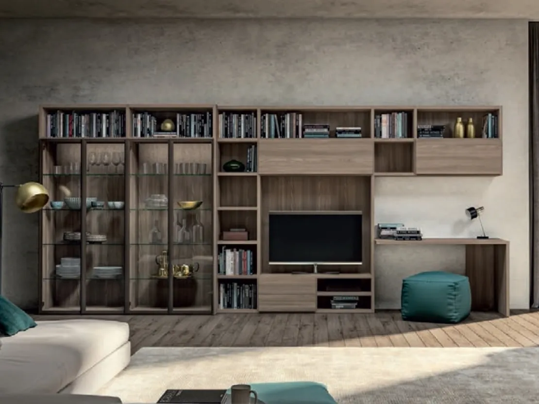 Parete Attrezzata Living GF5015 di Abitare Mobilstella