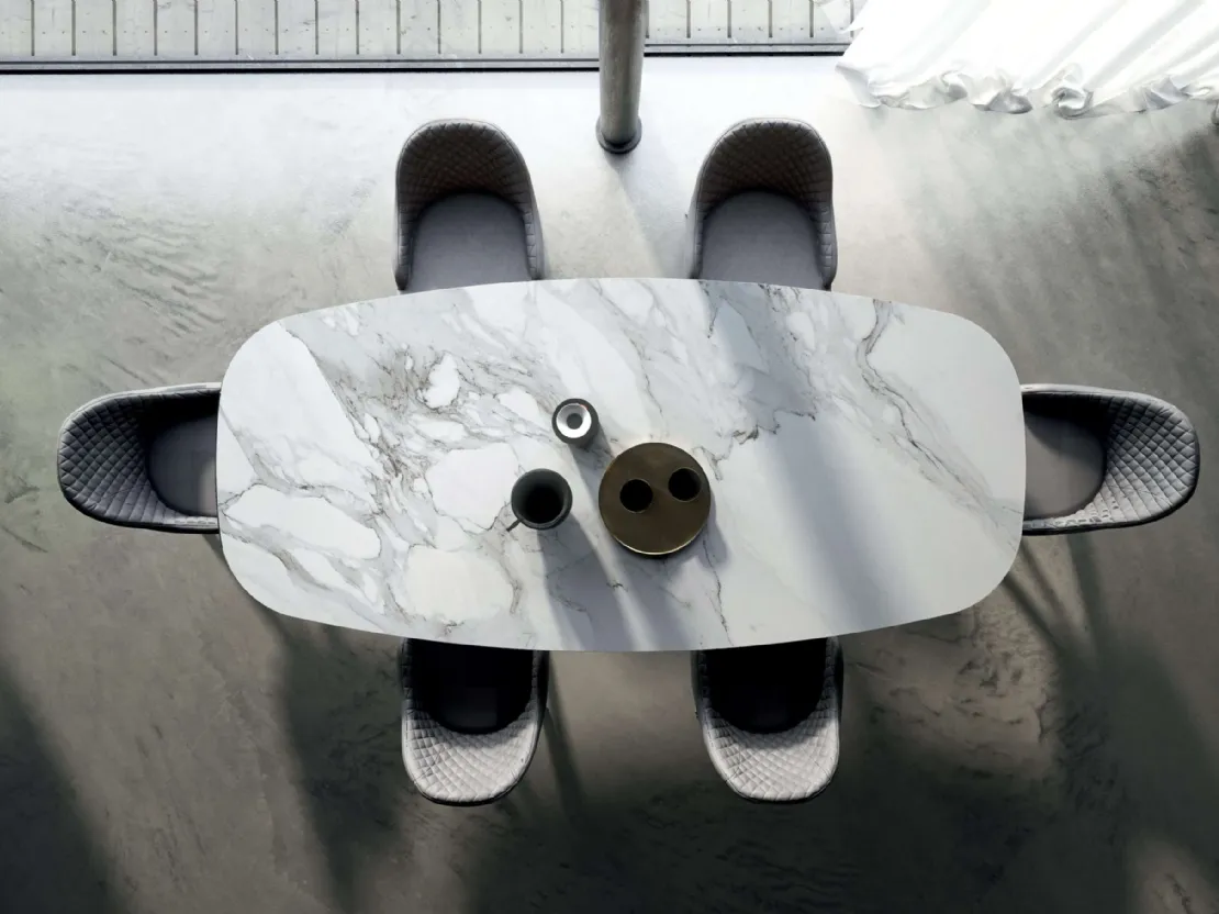 Tavolo Fil8 Fisso in Ceramica di Ozzio